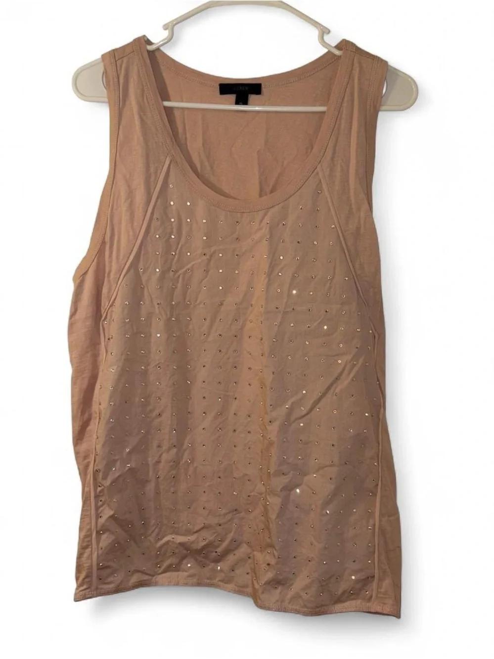 J. Crew Blush Studded Tank Top